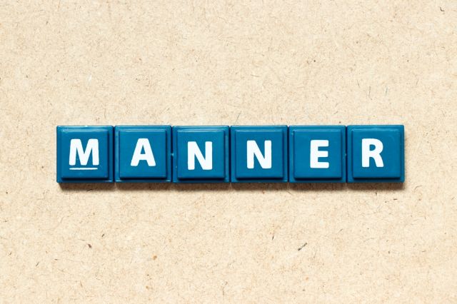 MANNERと書かれたブロック